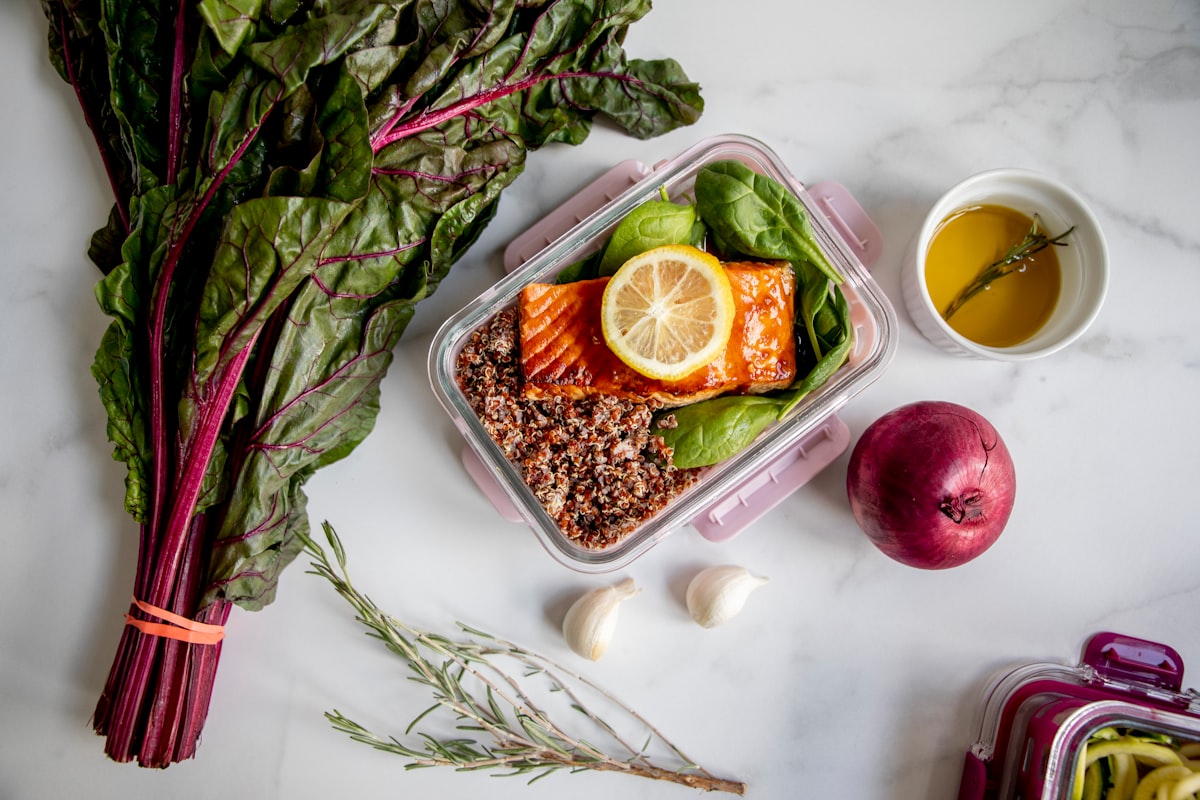 Fresh Mediterranean salad with herbs